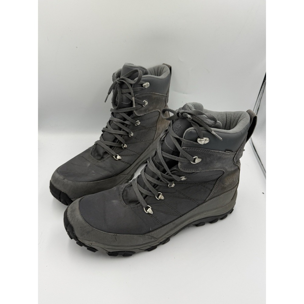 The North Face Chilkat Snow Boots Men's Size 14 Gray Waterproof Winter Lace Up